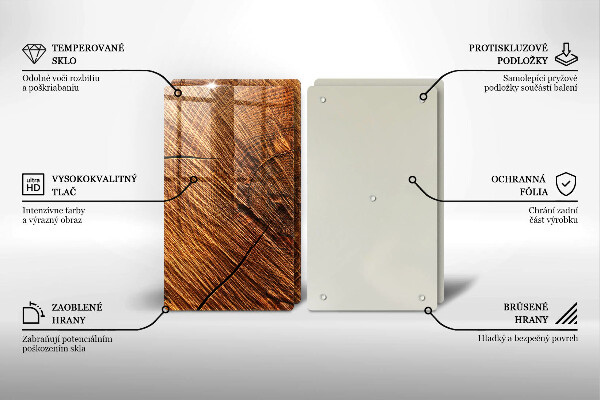Induction hob cover Wood structure