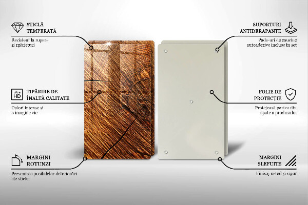 Induction hob cover Wood structure