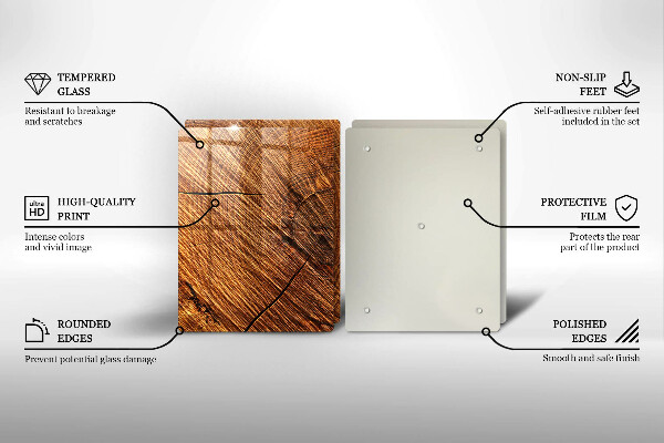 Induction hob cover Wood structure