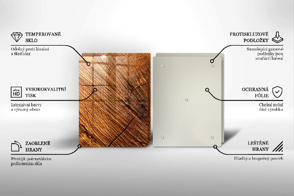 Induction hob cover Wood structure