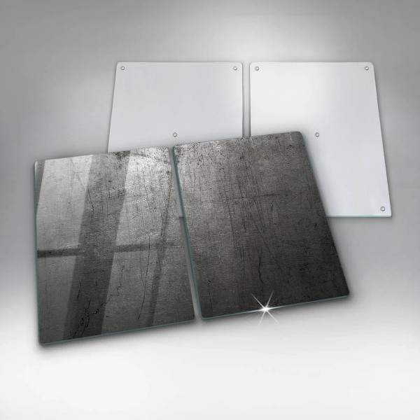 Induction hob cover Metal texture