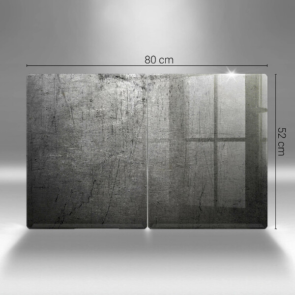 Induction hob cover Metal texture