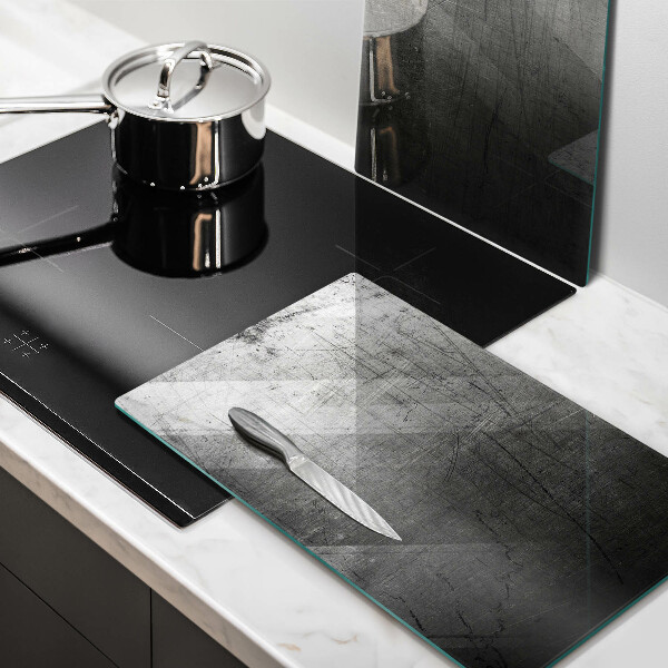 Induction hob cover Metal texture