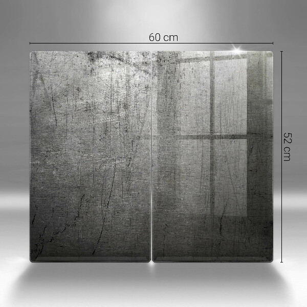 Induction hob cover Metal texture