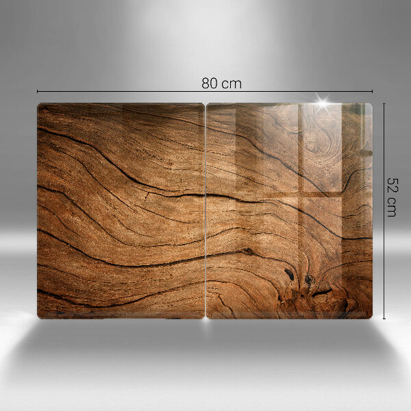 Induction hob cover Wood board texture