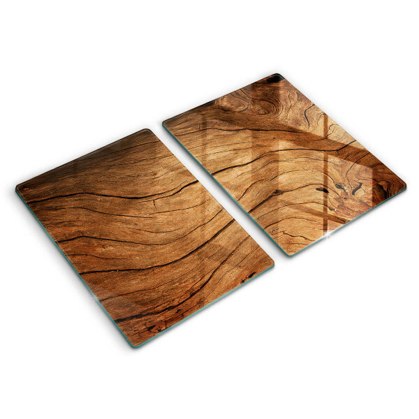 Induction hob cover Wood board texture