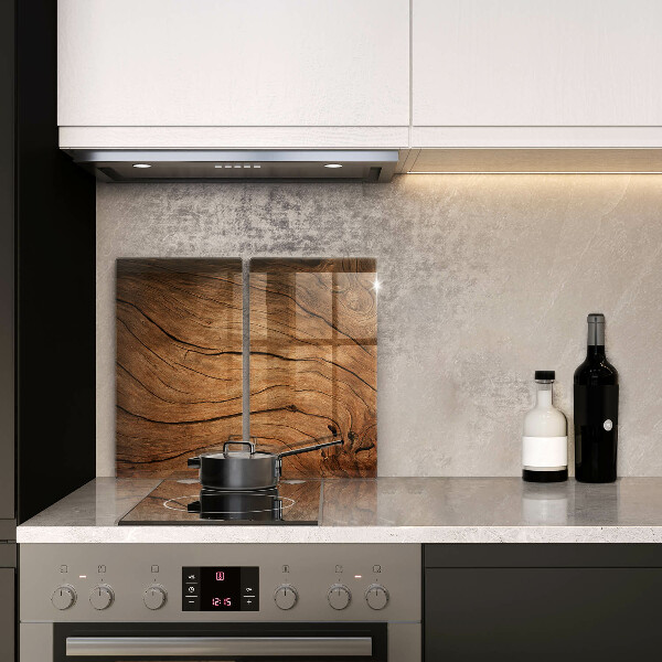 Induction hob cover Wood board texture