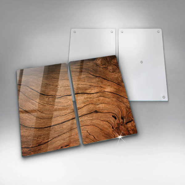 Induction hob cover Wood board texture