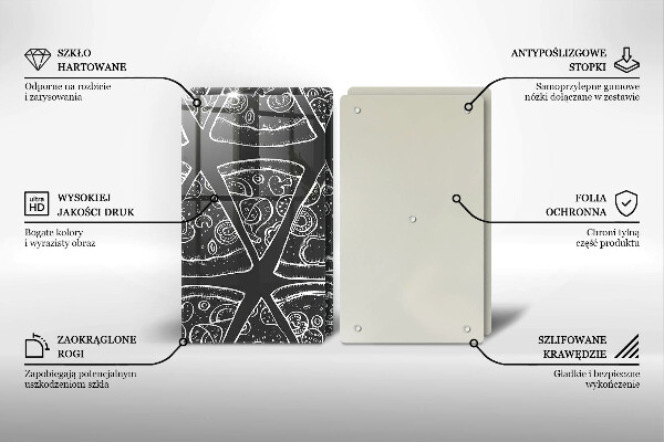 Kitchen worktop protector Pizza illustration