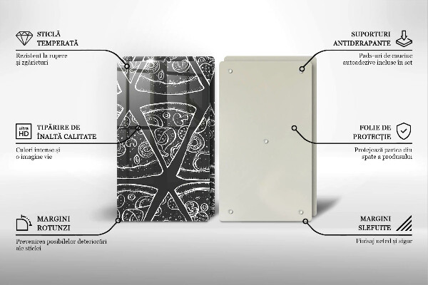 Kitchen worktop protector Pizza illustration