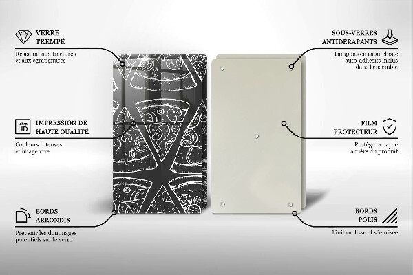 Kitchen worktop protector Pizza illustration