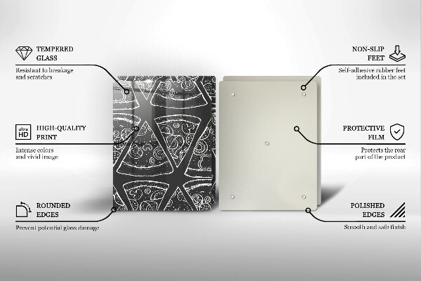Kitchen worktop protector Pizza illustration