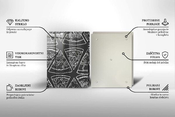 Kitchen worktop protector Pizza illustration