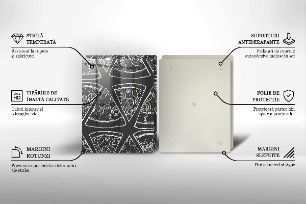 Kitchen worktop protector Pizza illustration