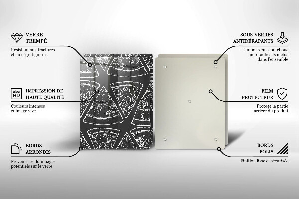 Kitchen worktop protector Pizza illustration