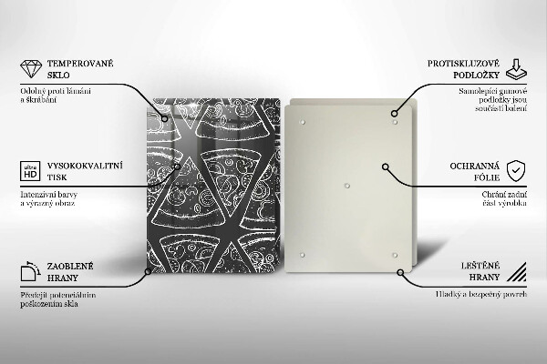 Kitchen worktop protector Pizza illustration