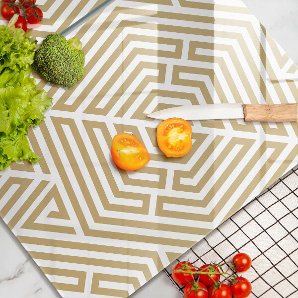 Induction hob cover Geometric lines
