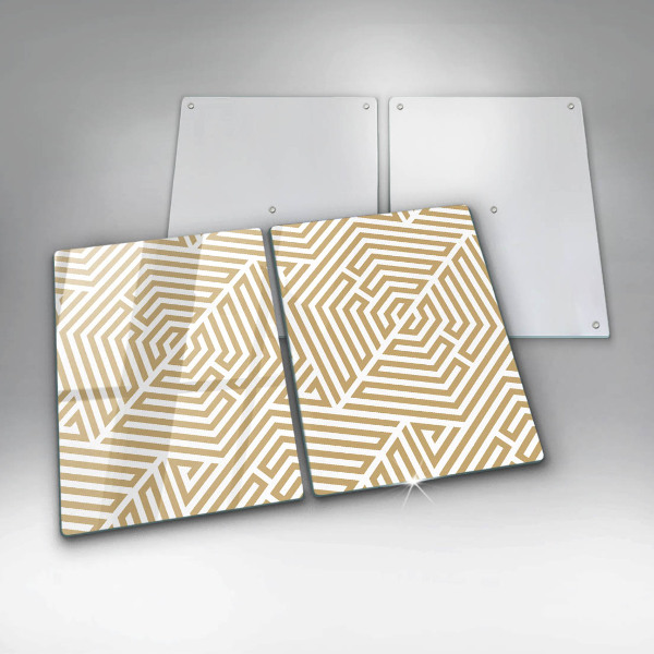 Induction hob cover Geometric lines