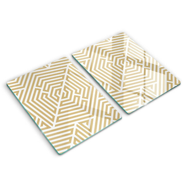 Induction hob cover Geometric lines