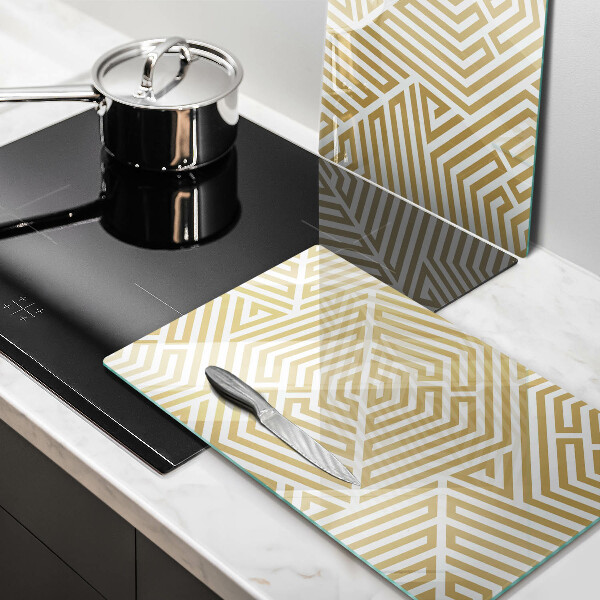 Induction hob cover Geometric lines
