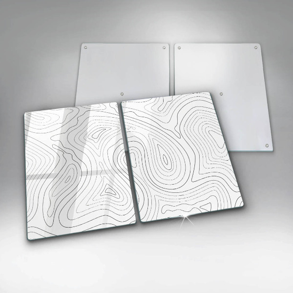 Induction hob cover Abstraction shapes