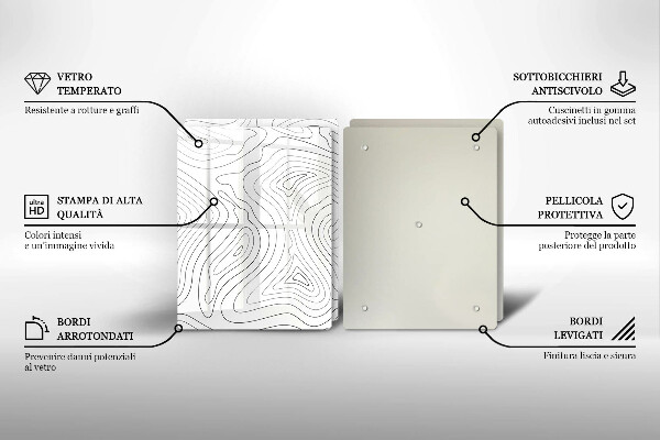 Induction hob cover Abstraction shapes