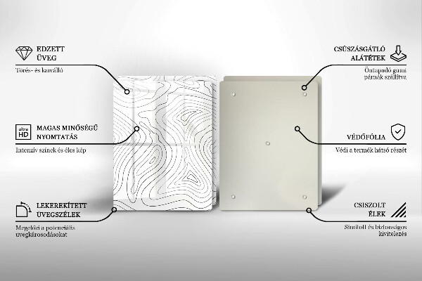 Induction hob cover Abstraction shapes