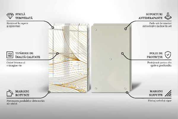 Induction hob cover Modern Line pattern