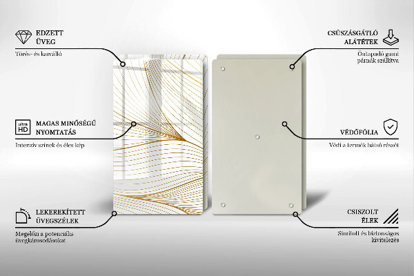 Induction hob cover Modern Line pattern