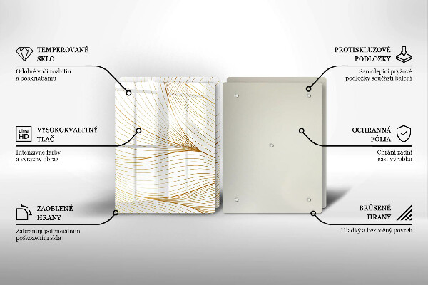 Induction hob cover Modern Line pattern