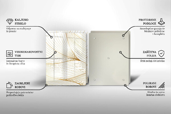 Induction hob cover Modern Line pattern