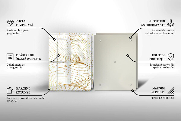 Induction hob cover Modern Line pattern