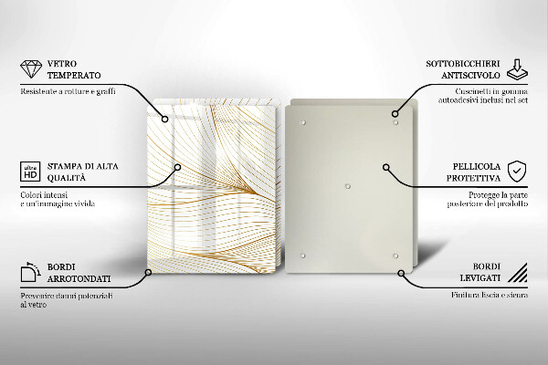 Induction hob cover Modern Line pattern