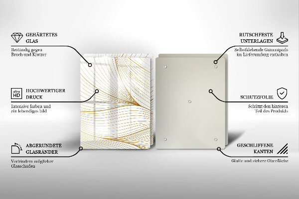 Induction hob cover Modern Line pattern