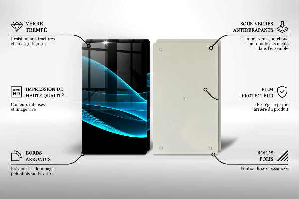 Work surface savers Blue abstraction