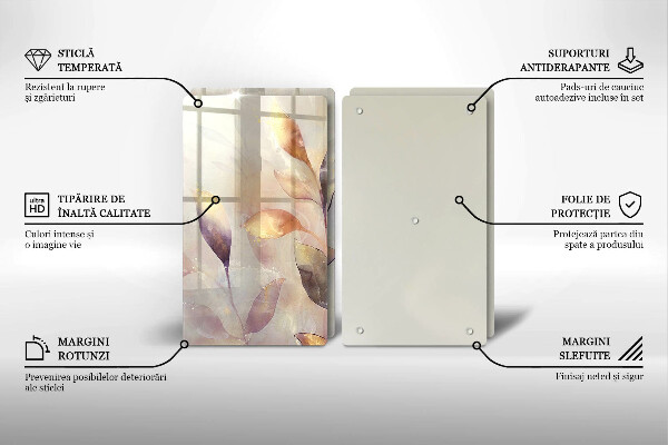 Work surface savers Painted boho leaves