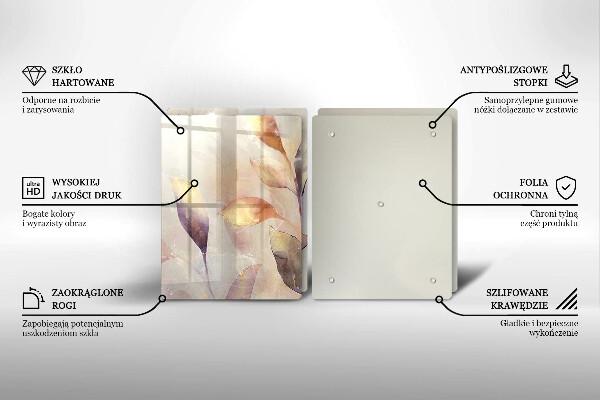 Work surface savers Painted boho leaves
