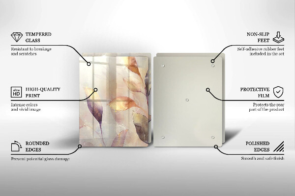 Work surface savers Painted boho leaves