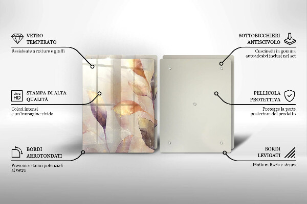 Work surface savers Painted boho leaves