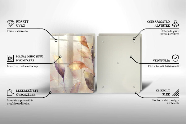 Work surface savers Painted boho leaves