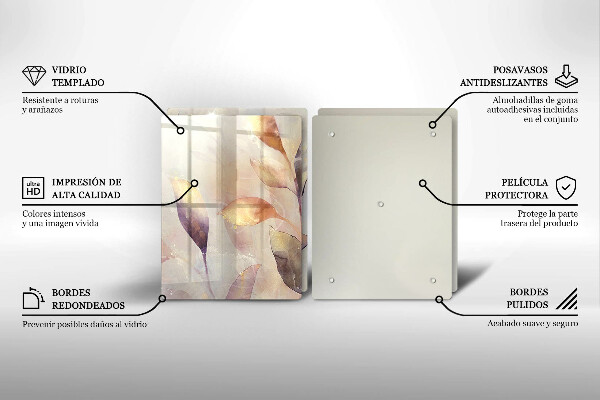 Work surface savers Painted boho leaves
