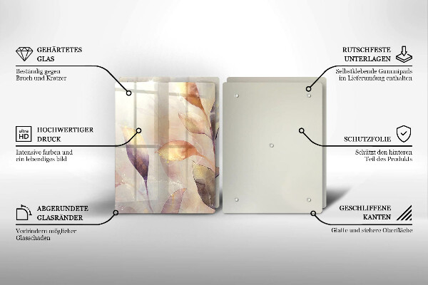 Work surface savers Painted boho leaves