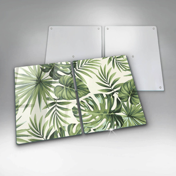 Induction hob cover Illustration of the Monstera leaves