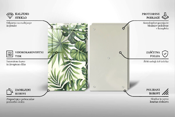 Induction hob cover Illustration of the Monstera leaves