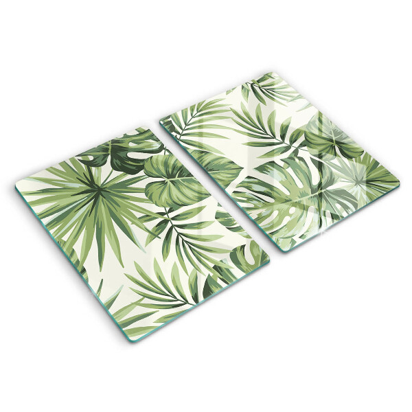 Induction hob cover Illustration of the Monstera leaves