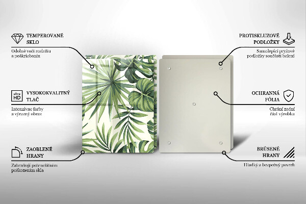 Induction hob cover Illustration of the Monstera leaves