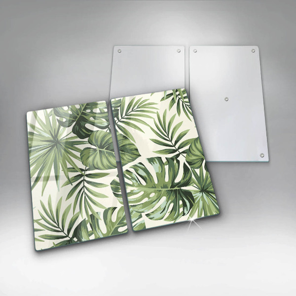 Induction hob cover Illustration of the Monstera leaves