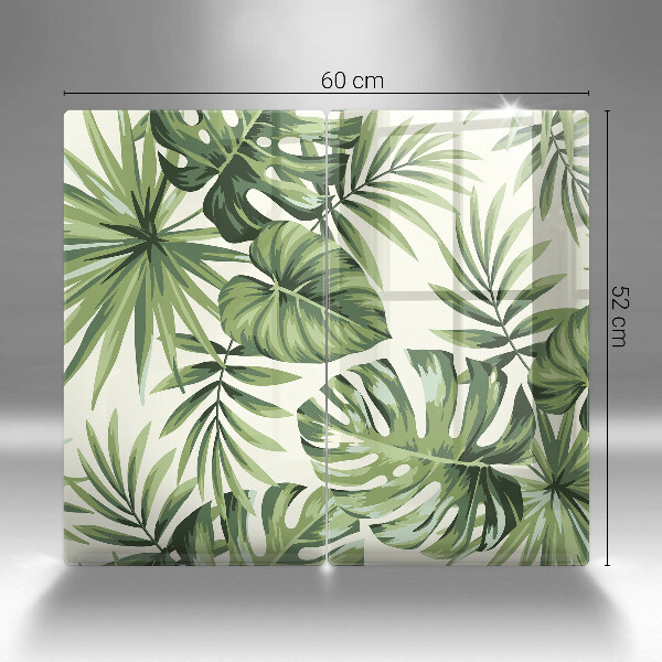 Induction hob cover Illustration of the Monstera leaves