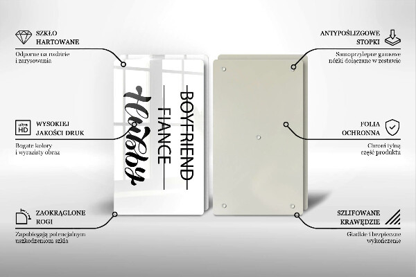 Induction hob cover Inscription, sentence, pattern