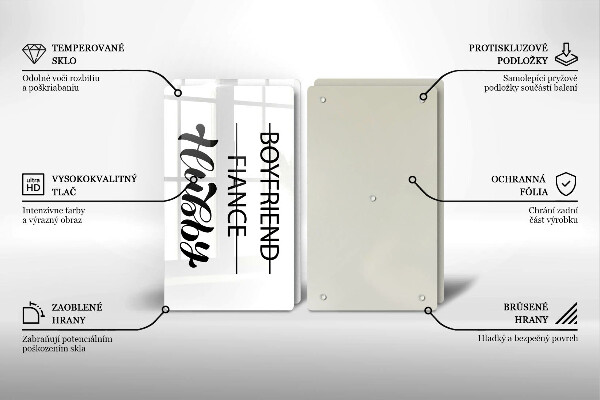 Induction hob cover Inscription, sentence, pattern